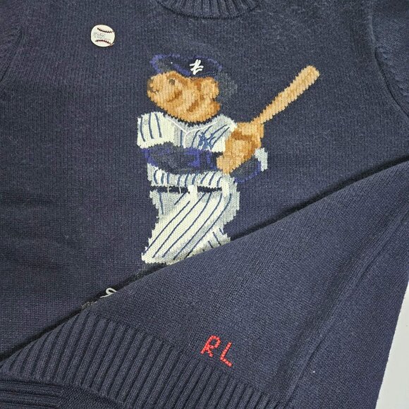 Polo Ralph Lauren MLB co-branded baseball bear pattern sweater - Picture 4 of 9